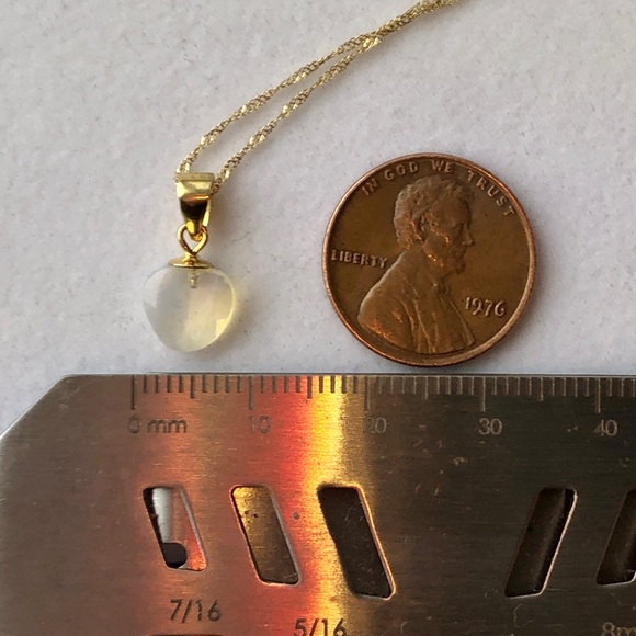 Faceted heart shaped Opal pendant - Picture 6 of 10